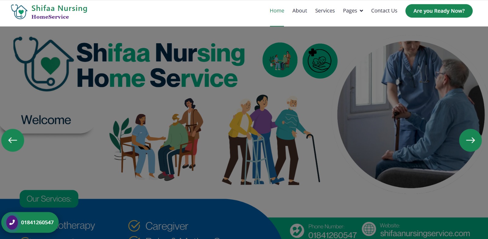 Shifaa Nursing Website